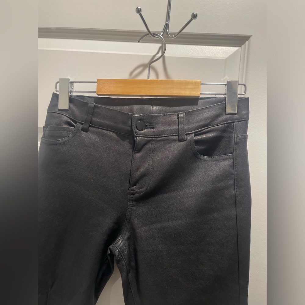 Vince Black genuine Leather skinny Pants US 6 - Picture 3 of 11